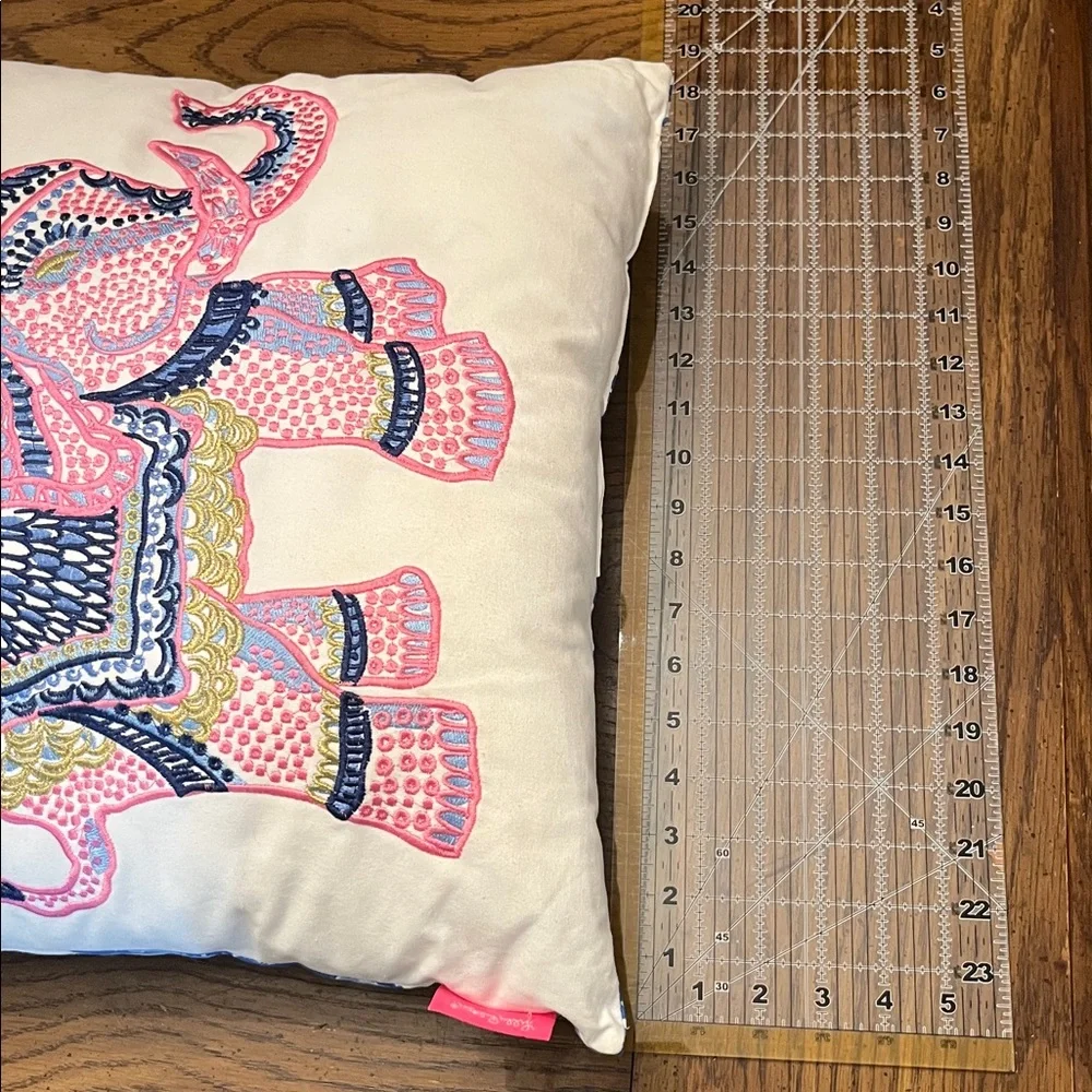 Lilly Pulitzer‎ Embroidered Elephant Pillow